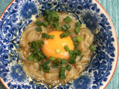 イカそうめんで♪イカのユッケ